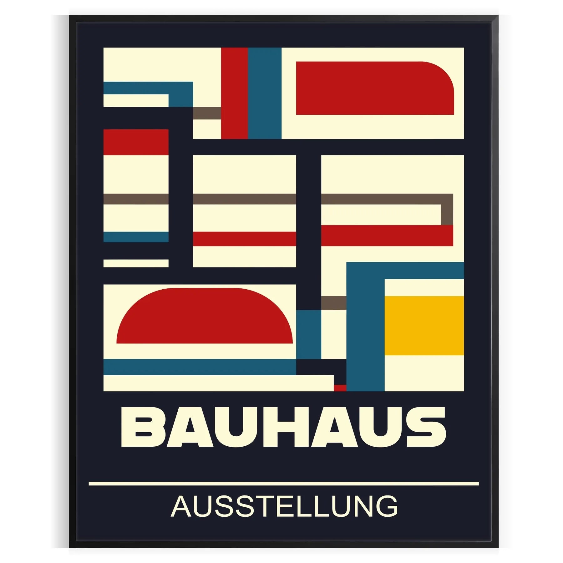 space vintage Bauhaus poster vibrant green red hues wall art classic design modern appeal ideal gift enthusiasts unframed styles