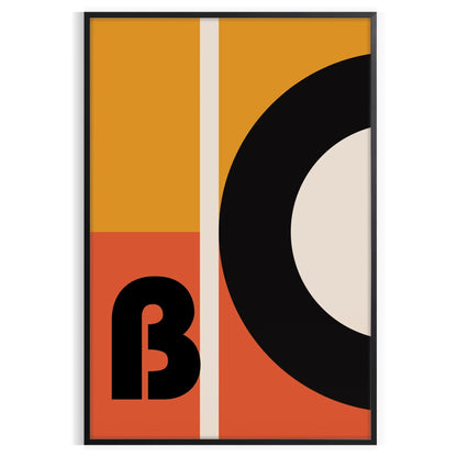 space stunning Bauhaus art prints rich brown bold black hues poster iconic style wall enthusiasts unique gift frame decor timeless artwork