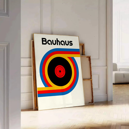 space captivating Bauhaus art print exquisite poster geometric design vibrant colors perfect modern wall enthusiasts unique gift available A4 cm A0 sizes walls today