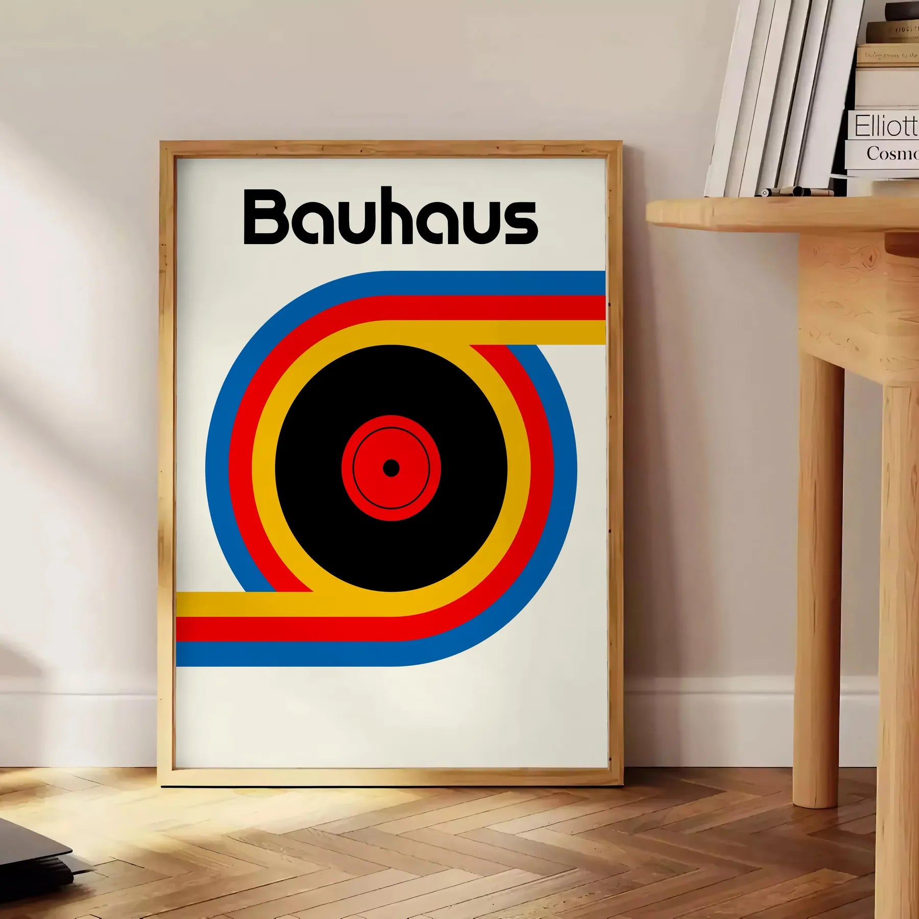 space captivating Bauhaus art print exquisite poster geometric design vibrant colors perfect modern wall enthusiasts unique gift available A4 cm A0 sizes walls today